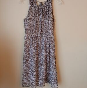 Jacob Floral Casual chiffon Summer Dress size 2 Brown/White
